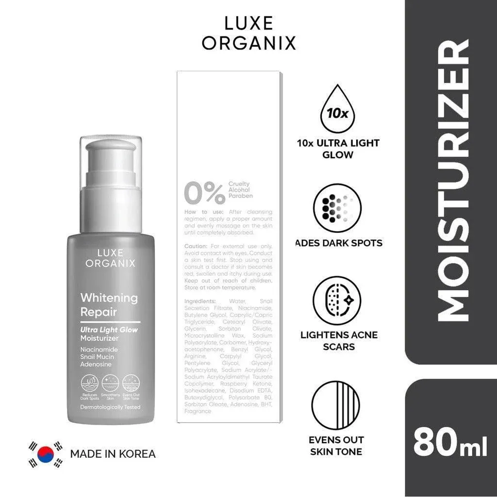 Luxe Organix Whitening Repair Ultra Light Glow Moisturizer 80ml