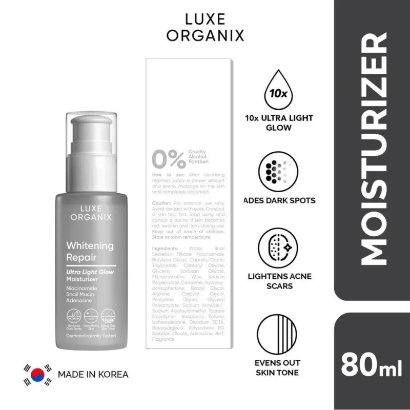 Luxe Organix Whitening Repair Ultra Light Glow Moisturizer 80ml Luxe Organix Whitening Repair Ultra Light Glow Moisturizer 80ml