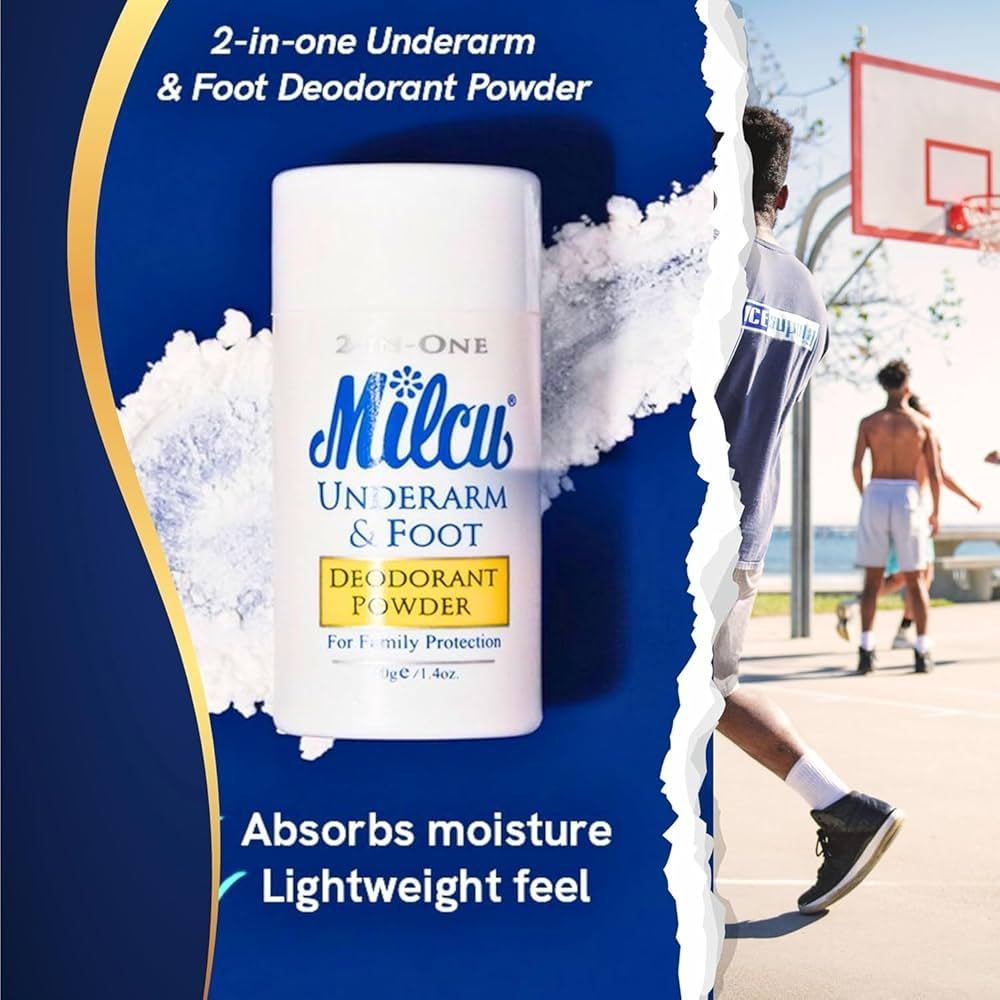 Milcu Underarm &amp; Foot Deodorant Powder 40g - Small