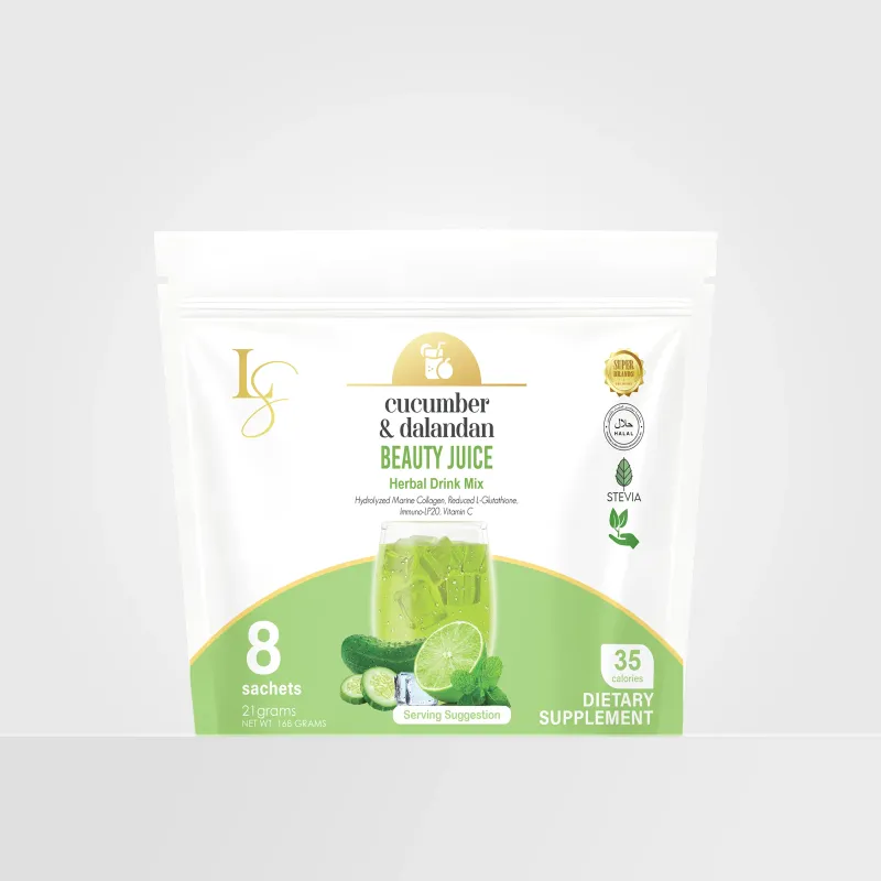 Luxe Slim Beauty Juice Cucumber &amp; Dalandan 10 Sachets/ Pouch - New Packaging