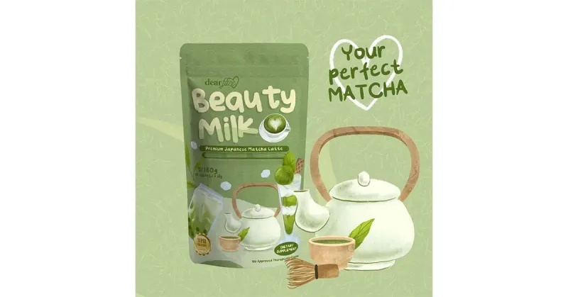 Dear Face Beauty Milk Premium Japanese Matcha Latte |180grams Dear Face Beauty Milk Premium Japanese Matcha Latte |180grams