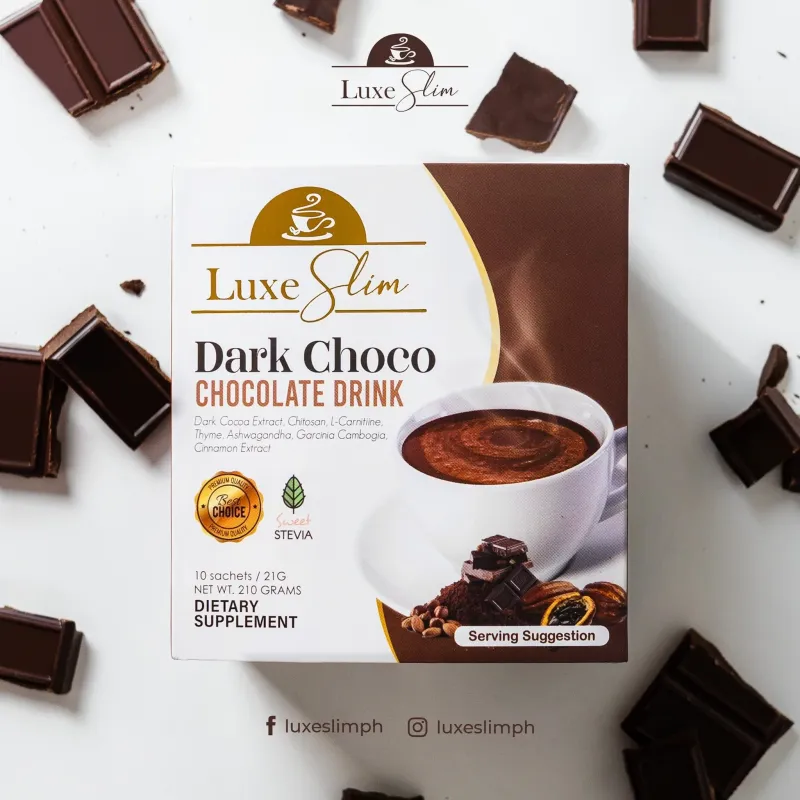 Luxe Slim Dark Choco Chocolate Drink 10 Sachets - 210g Luxe Slim Dark Choco Chocolate Drink 10 Sachets - 210g