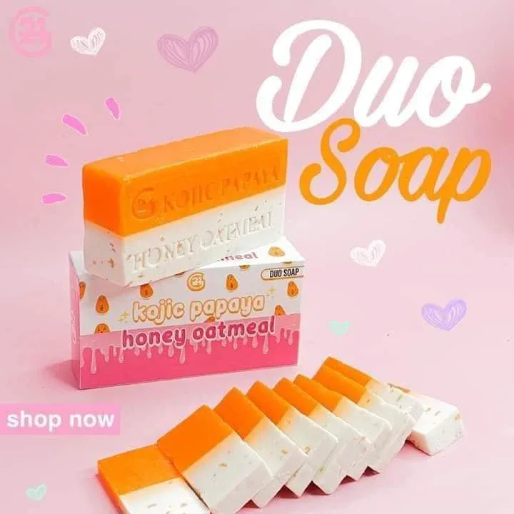 G21 Duo Soap Kojic Papaya + Honey Oatmeal - BIG