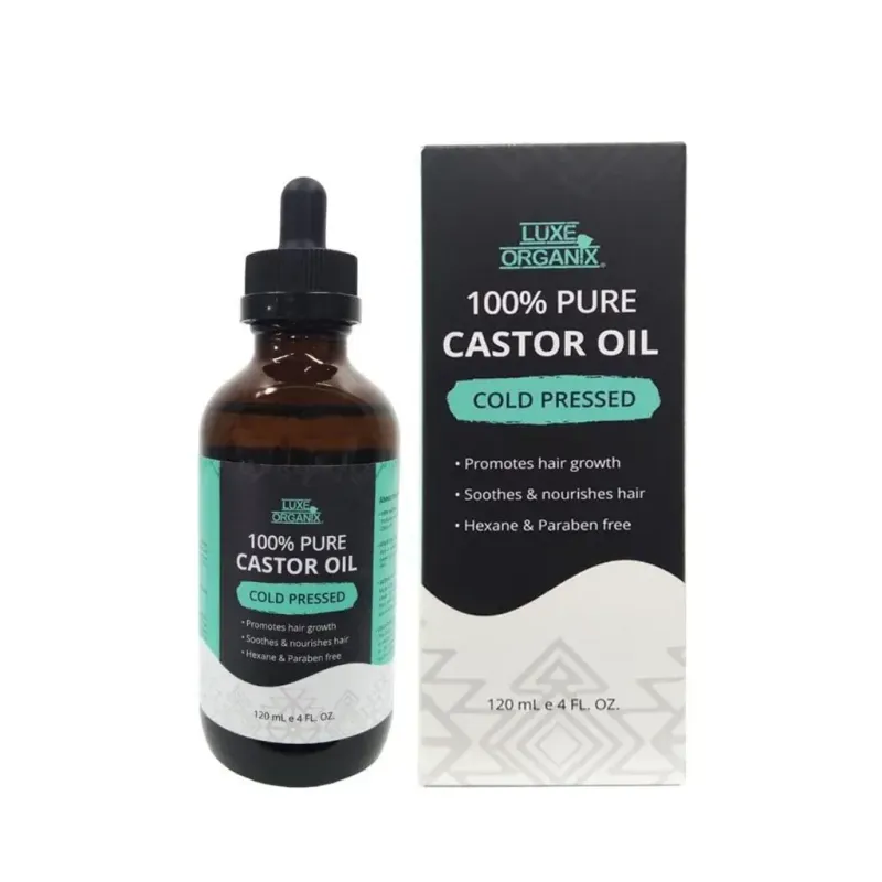 Luxe Organix  100% Pure Castor Oil Drops - Hair Growth 120ml