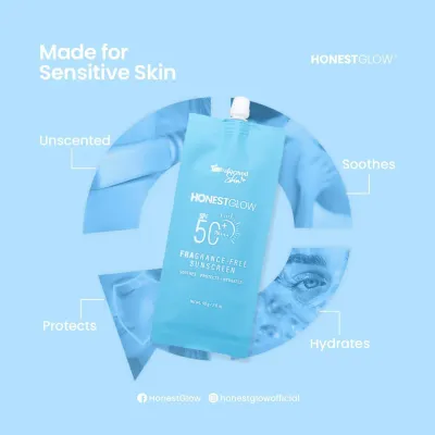 Honest Glow Transformed Skin SPF50 PA+++ FRAGRANCE-FREE SUNSCREEN 50g