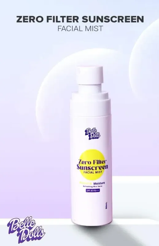Belle Dolls Zero Filter Sunscreen Mist for Face and Body 80ml Belle Dolls Zero Filter Sunscreen Mist for Face and Body 80ml