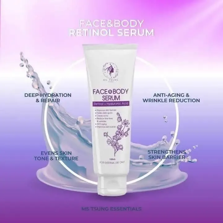 Ms. Tsung Essentials Retinol &amp; Hyaluronic Face &amp; Body Serum Lotion