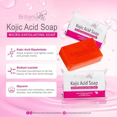 Brilliant Skin Kojic Acid Soap Micro-Exfoliating 135g BIG (NEW PACKAGING)