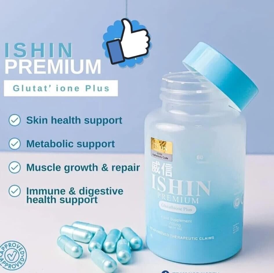 ishin glutathione website Premium Capsules Triple Glutathione Blend With Oral Sunblock ISHIN Premium Glutathione Plus, 60