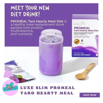 Luxe Slim Promeal Taro Hearth Health Meal Diet 10 Sachets - 210g