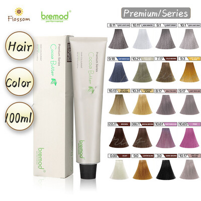 8.17 Milk Tea Ash Bremod Premium Series With Oxidant Cream- Bremod Cocoa Butter Hair Color and Bleach Set