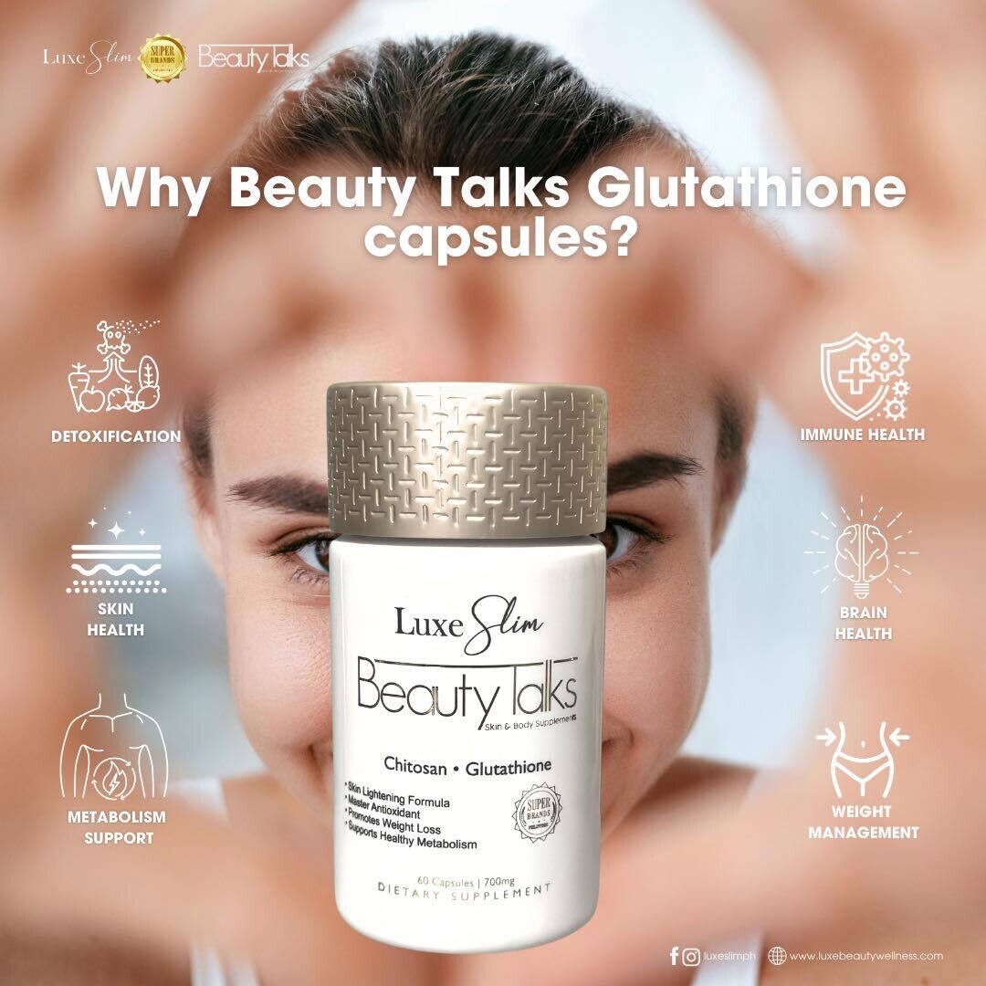 luxe skin beauty talks glutathione Skin & Body Supplements, 60 Capsules cetyl-palmitate BPC 157 Body 10 Packaging:125 mL Amber Bottle