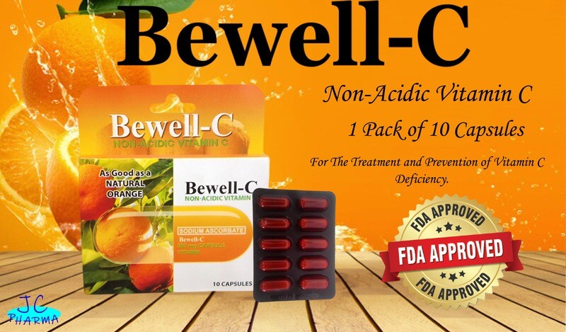 BUY 3 Bewell-C Non-Acidic Vitamin C 500mg - 10 Capsules Per Box (TOTAL 30 CAPSULE)
