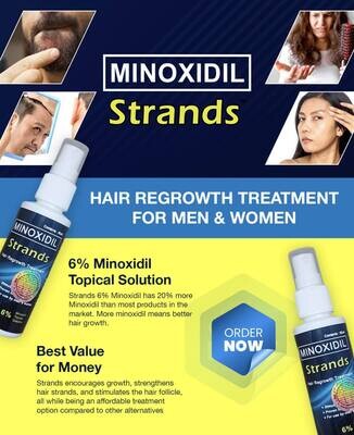Minoxidil 6% Strands - Hair Grower