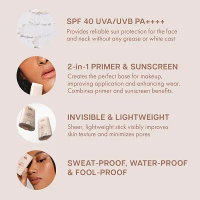 BLK Cosmetics Universal Sheer Sunscreen Primer Stick 15g