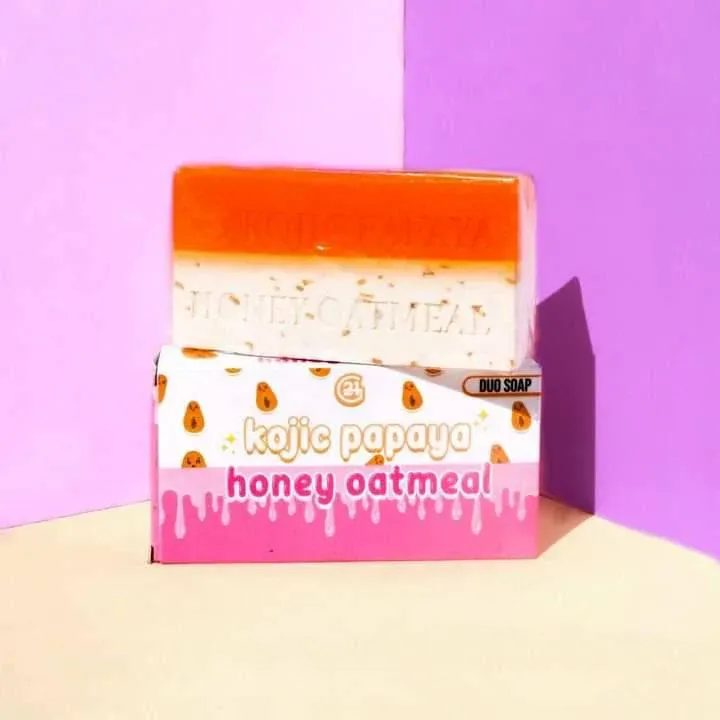 G21 Duo Soap Kojic Papaya + Honey Oatmeal - BIG
