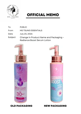Ms. Tsung Essentials - Radiant Boost Serum Lotion 250ml (NEW PACKAGING)