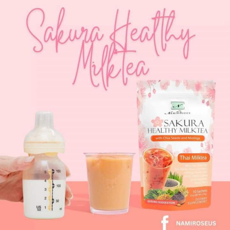 Namiroseus Sakura Healthy Thai Milktea 10 Sachets