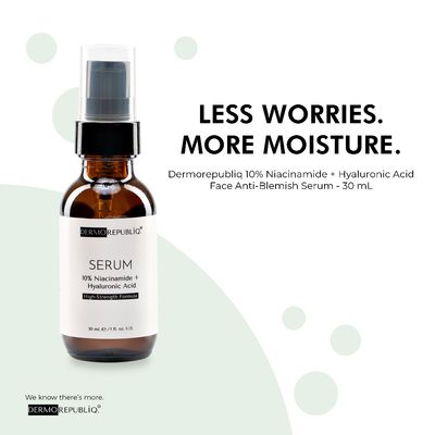 Dermorepubliq 10% Niacinamide + Hyaluronic High-Strength Formula Serum - 30ml