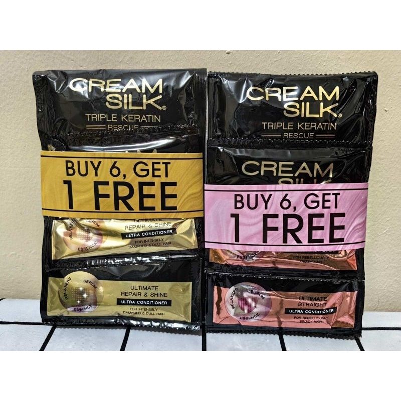 Cream Silk Conditioner Keratin Straight Half Dozen (6pcs)