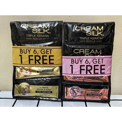 Cream Silk Conditioner Keratin Straight Half Dozen (6pcs)