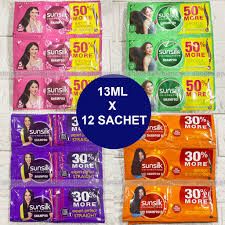 Sunsilk Shampoo Sachet Dozen (13ml X 12) Sunsilk Shampoo Sachet Dozen (13ml X 12)