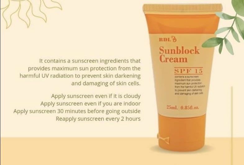 RDL Sunblock Cream SPF15 25ml