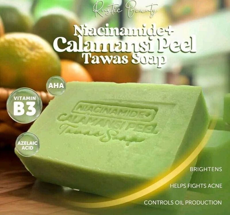 Rustic Beauty Niacinamide + Calamansi Peel Tawas Soap 100g