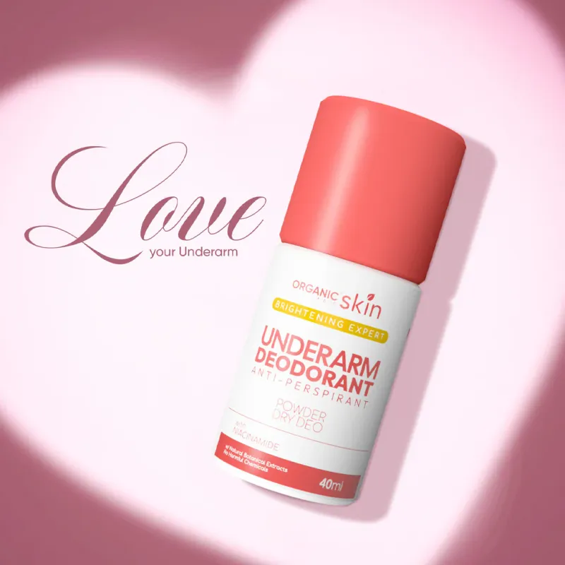 Organic Skin Japan Intensive Whitening Underarm Powder Dry Deodorant Under Arm Deo Roll on 40ml (NEW PACKAGING)