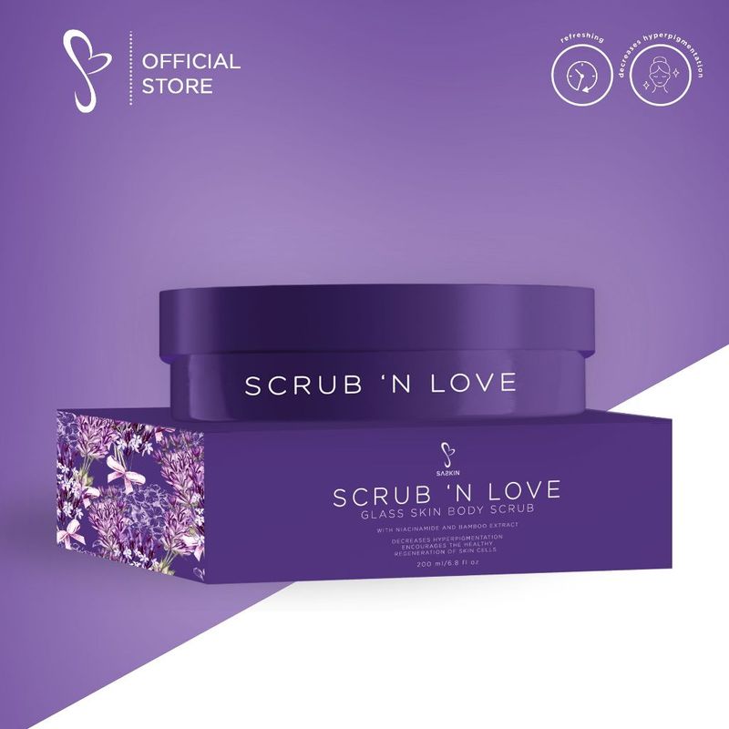 SaSkin Scrub 'N Love Glass Skin Body Scrub 200ml Miss Flawless
