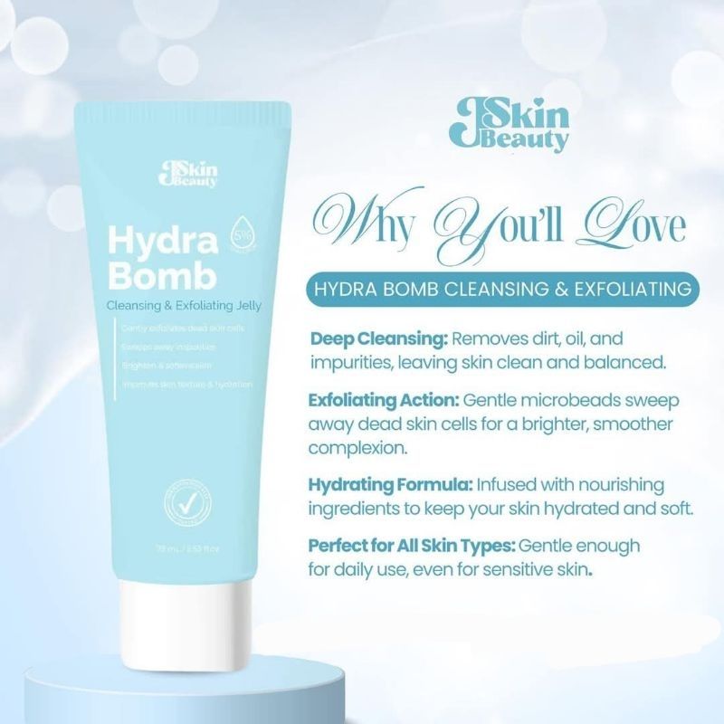 JSkin Beauty Hydra Bomb Cleansing and Exfoliating Jelly 75ml