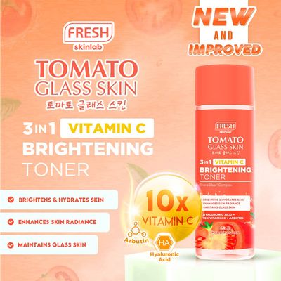 Fresh Skinlab Tomato Glass Skin 3 in 1 Vitamin C Brightening Toner (Bigger size - 250ml)