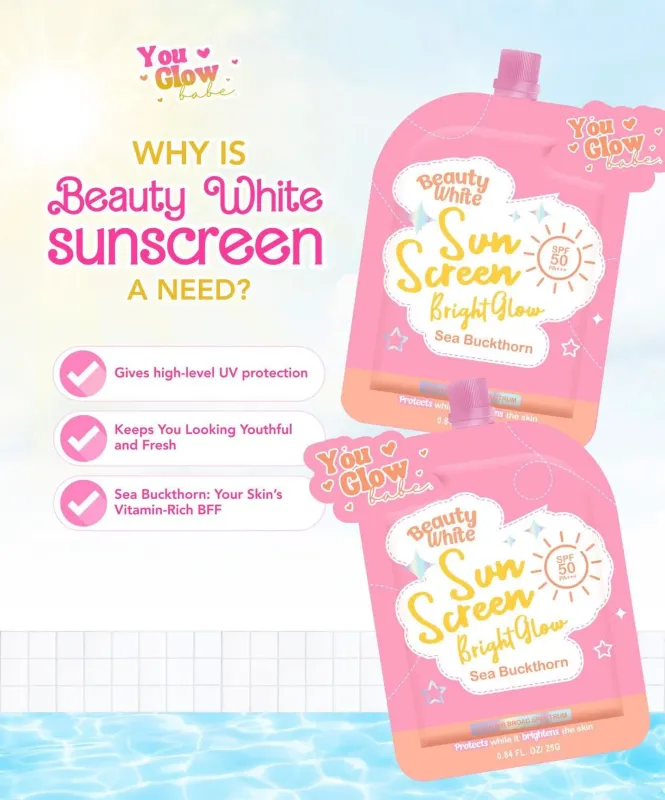 You Glow Babe Beauty White Sunscreen Solo - 25g
