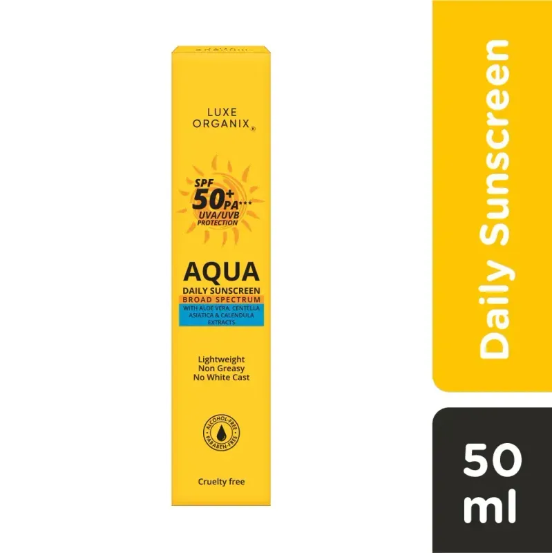 Luxe Organix Aqua Daily Sunscreen SPF50+ PA*** UVA/UVB Protection 50ml Luxe Organix Aqua Daily Sunscreen SPF50+ PA*** UVA/UVB Protection 50ml