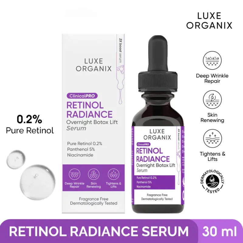Luxe Organix Clinical Pro Retinol Radiance Serum 30ml Luxe Organix Clinical Pro Retinol Radiance Serum 30ml