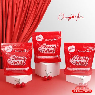 Cherry Glow Cherry White Premium Bleaching Soap for Face &amp; Body 5pc x 75g
