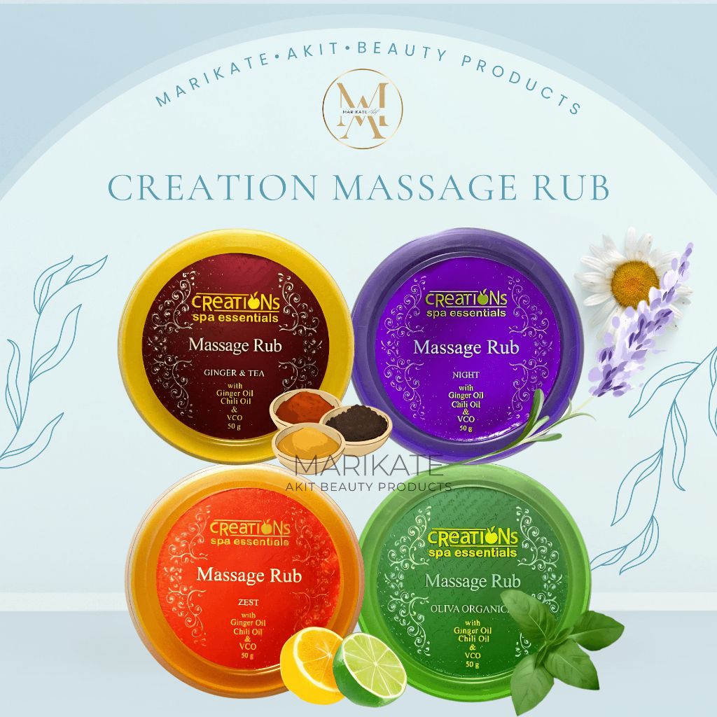 Creation Massage Rub Spa Essentials GREEN 50g - Oliva Organic