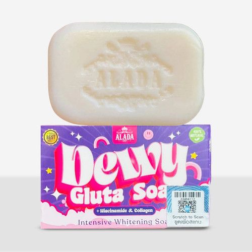 ALADA NATURAL Dewy Gluta Soap 70g with Niacinamide &amp; Collagen – Nourishing Soap for Soft, Smooth, and Dewy Skin – Perfect for All Skin Types