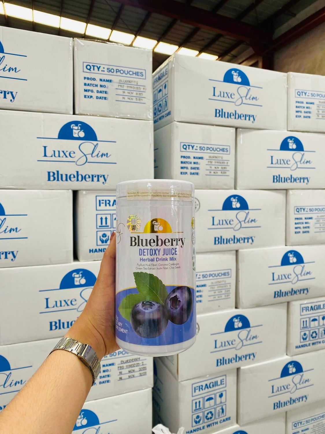 Luxe Slim Blueberry Detoxy Juice Tub/500g