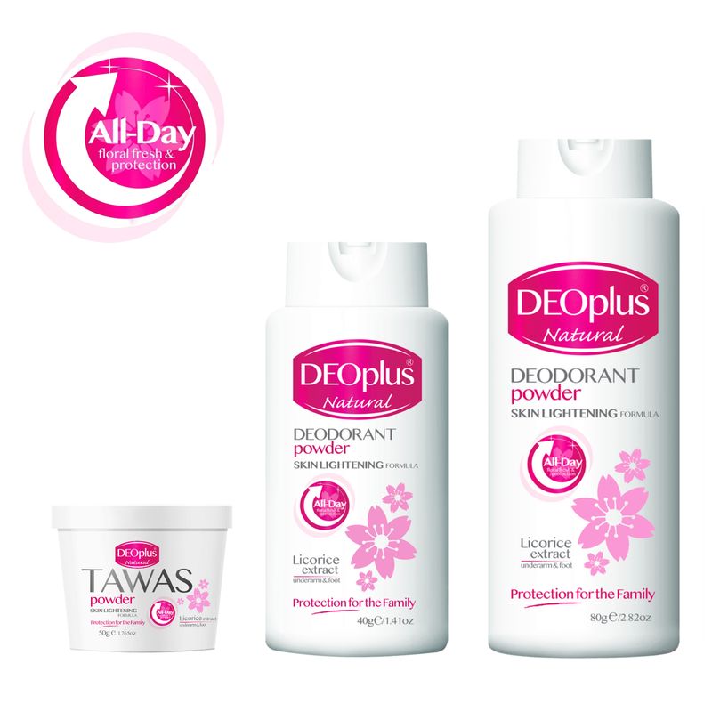 DEOPLUS, UndeArm &amp; Foot Deodorant Powder w/ Licorice Extract 80G