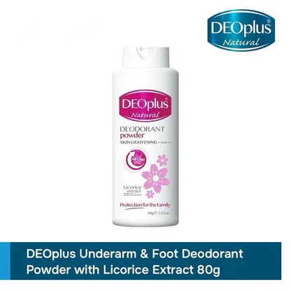 DEOPLUS, UndeArm & Foot Deodorant Powder w/ Licorice Extract 80G DEOPLUS, UndeArm & Foot Deodorant Powder w/ Licorice Extract 80G
