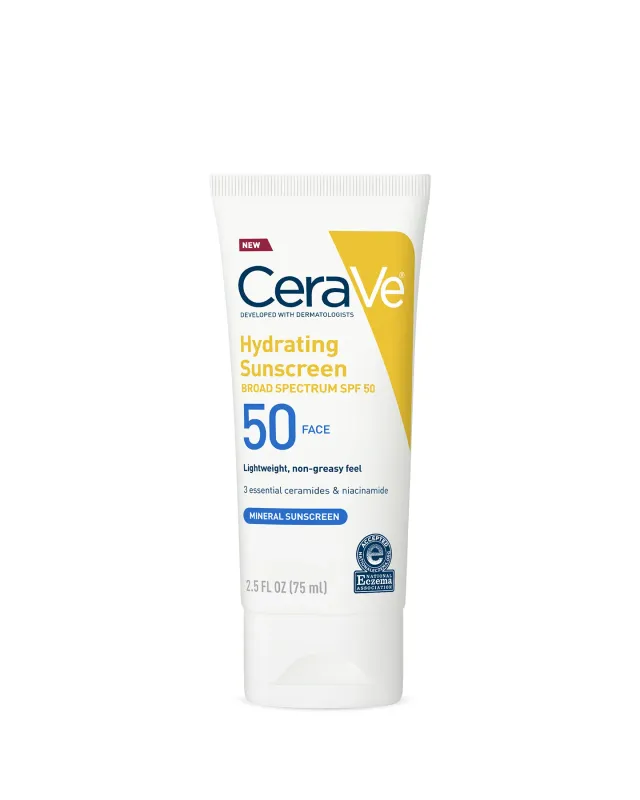CeraVe Hydrating Mineral Sunscreen Face Lotion SPF 50