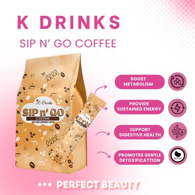 SIP n GO Coffee - Keto-Friendly Instant Coffee Mix with Stevia | 22g x 10 Sachets
