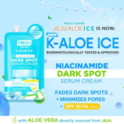 Fresh Skinlab K-Aloe Ice 3 in 1 Niacinamide Dark Spot Serum Cream SPF 30 10ml Fresh Skinlab K-Aloe Ice 3 in 1 Niacinamide Dark Spot Serum Cream SPF 30 10ml