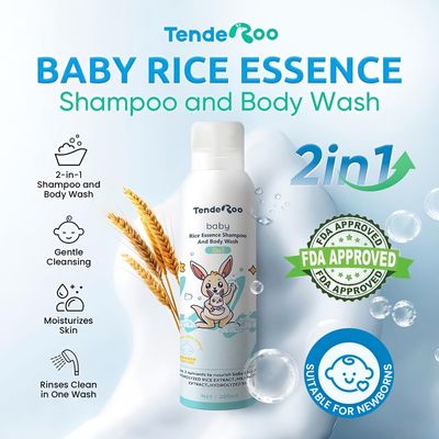 TendeRoo Baby Rice Essence 2 in 1 Shampoo and Body Wash 200ml