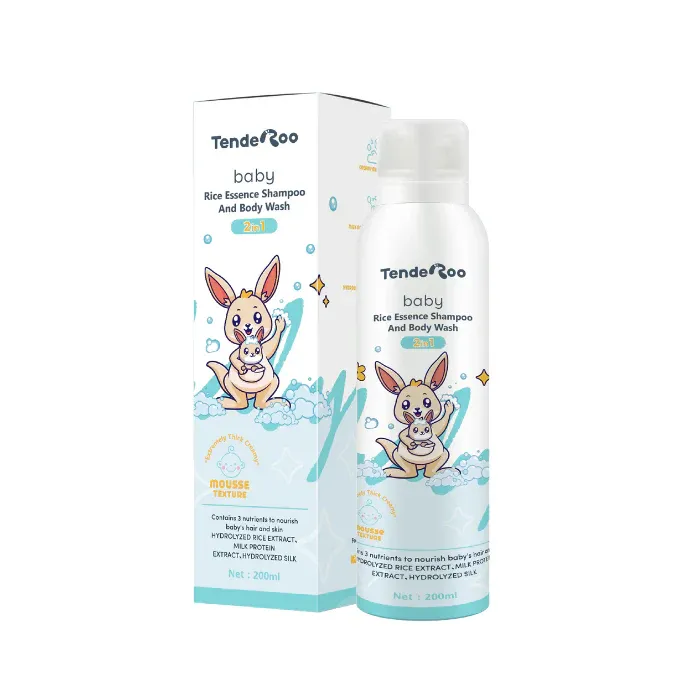TendeRoo Baby Rice Essence 2 in 1 Shampoo and Body Wash 200ml