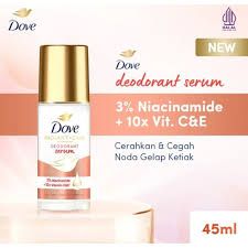 Dove Radiant+ Care Deodorant Serum 3% Niacinamide +10x Vit C &amp; E - Orange 45ml