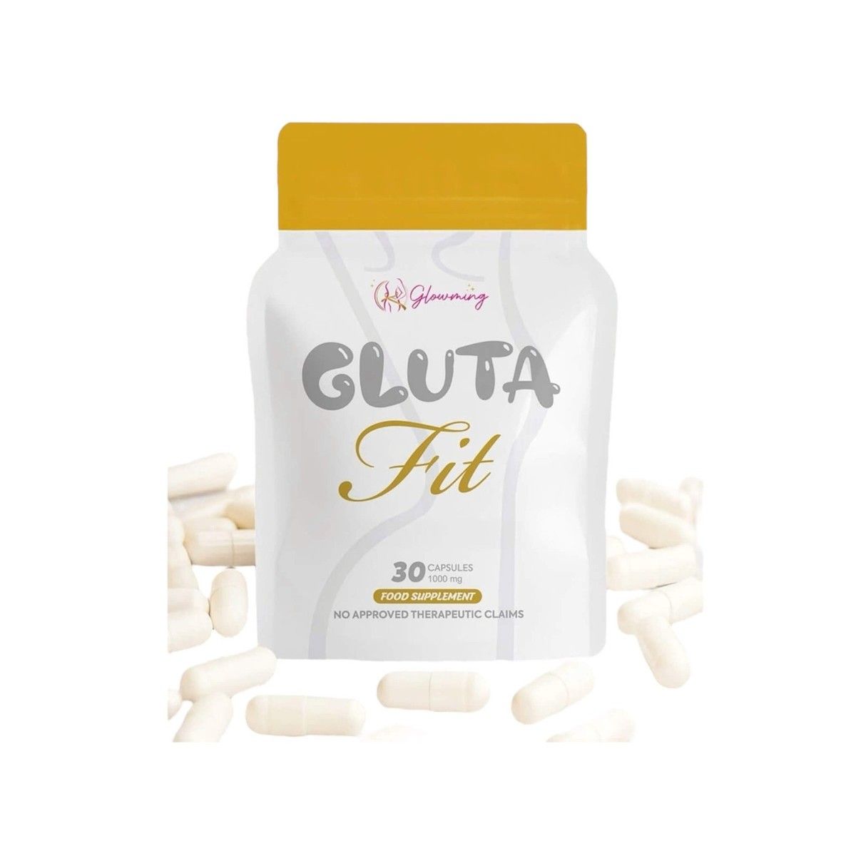 Cris Cosmetics Glowming GLUTA Fit 1000 mg – Advanced Glutathione &amp; Collagen Supplement with Vitamin C, NAC, CoQ10 &amp; L-Carnitine – Supports Radiant Skin, Energy &amp; Overall Wellness – 30 Capsules