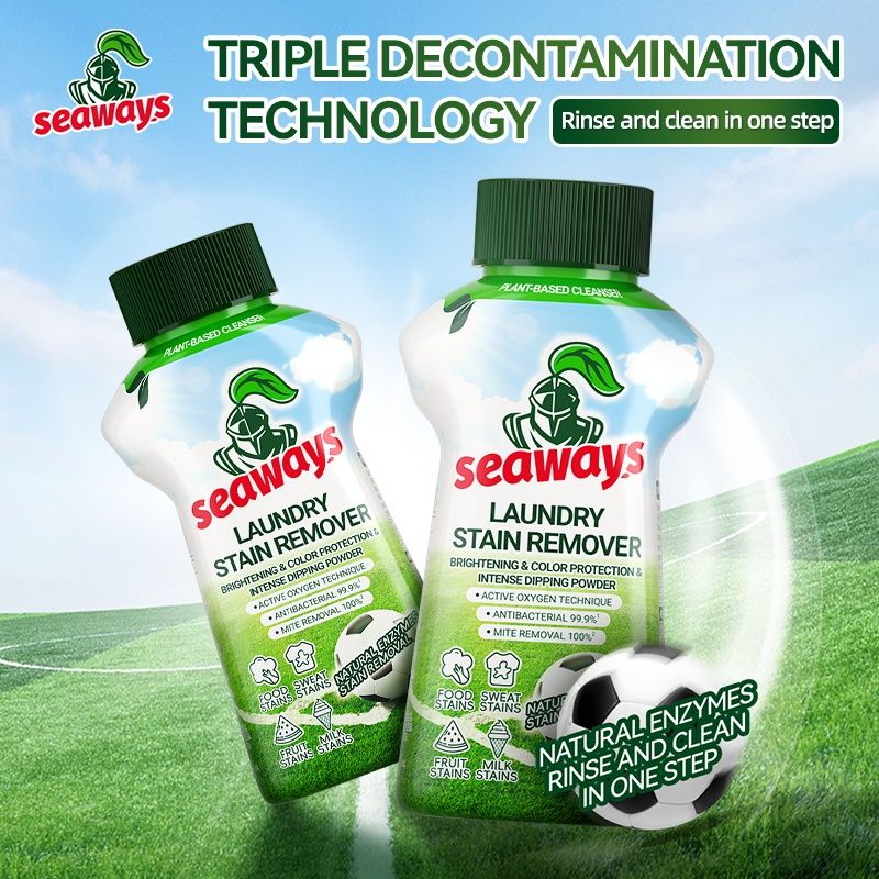 Seaways Laundry Stain Remover detergent active oxygen removal brightening and refreshing 2 in 1 - 340g