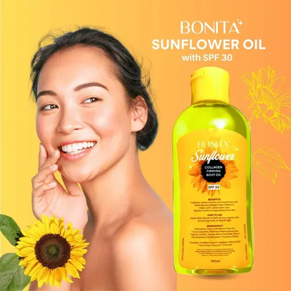 Bonita Sunflower Collagen Firming Body Oil SPF30 100ml